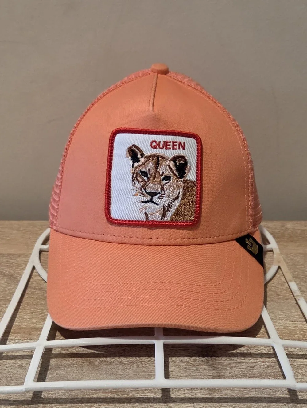 Goorin Brothers Strong Queen Lion Snapback Trucker Hat - Peach Orange - OSFA